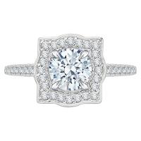 Extravagantní zásnubní diamantový prsten v halo stylu Olva