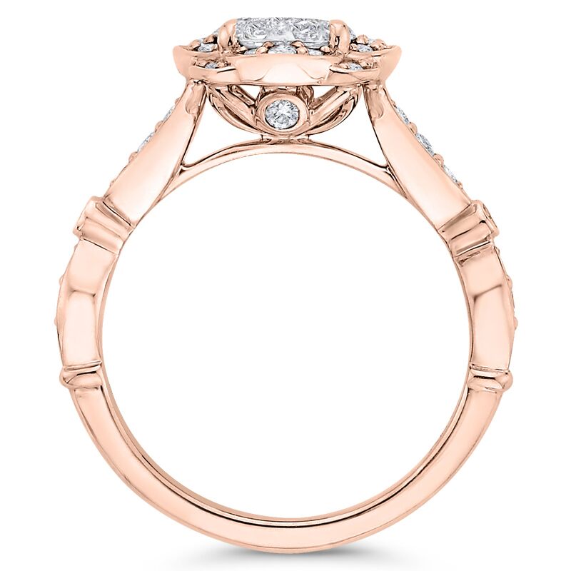 Zlatý zásnubní prsten s diamanty 46400