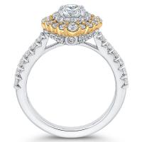 Dvojitý halo zásnubní prsten s diamanty Belen