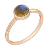 Zlatý minimalistický prsten s labradoritem Aimee