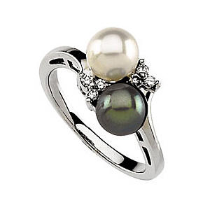 Diamantový prsten s perlami 5910