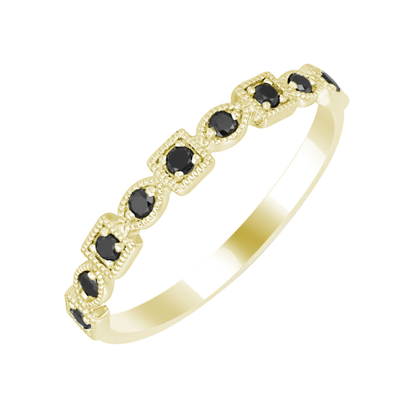 Prsten s černými diamanty 59160
