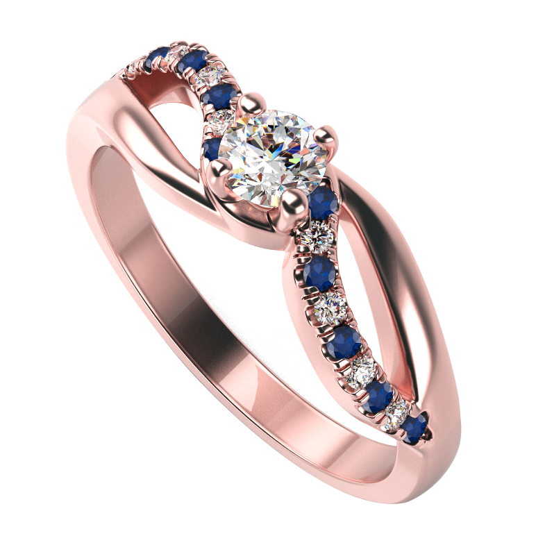 Prsten z růžového zlata 59410