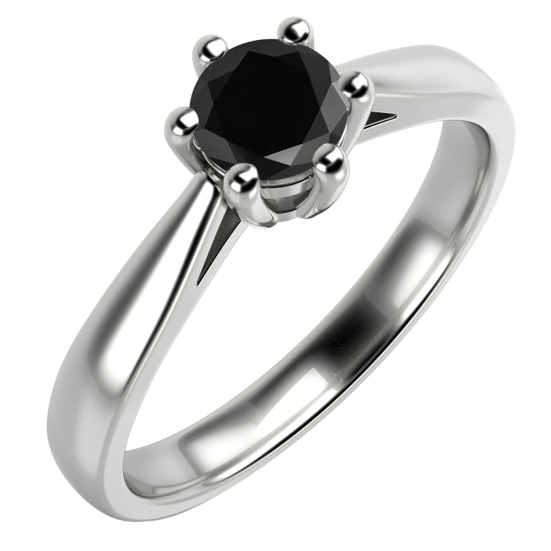 Prsten s černým diamantem Olyna 59480