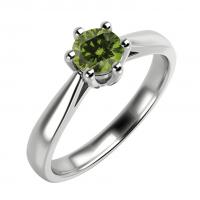 Zásnubní prsten se zeleným diamantem Samena