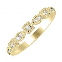 Zlatý eternity prsten s bílými diamanty Hadya 