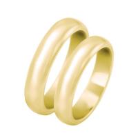 Půlkulaté snubní prsteny ze zlata Ebie