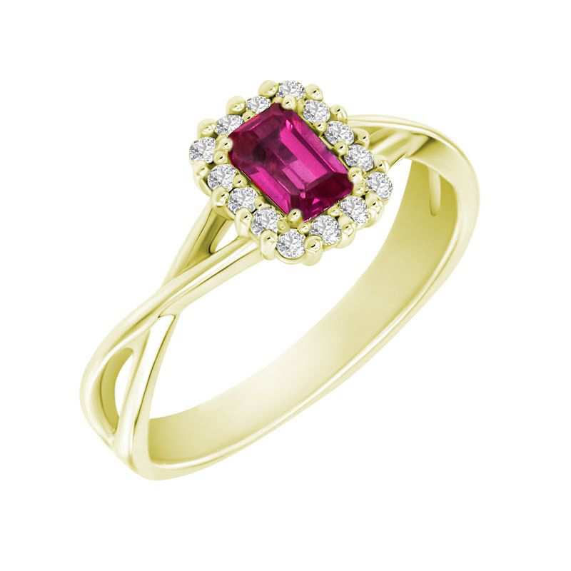 Zlatý prsten s emerald safírem