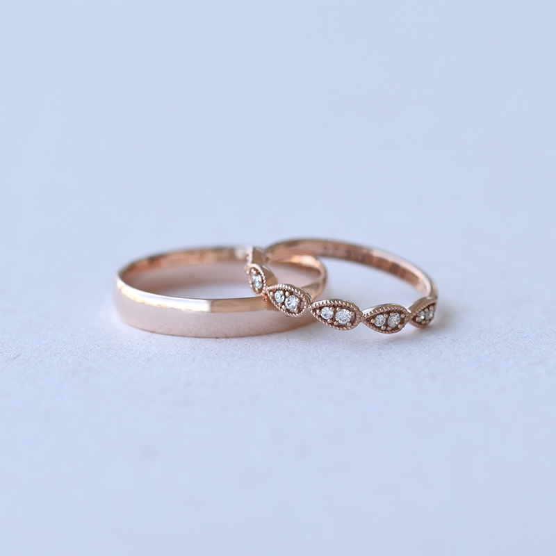 Zlatý a diamantový vintage prsten 63780