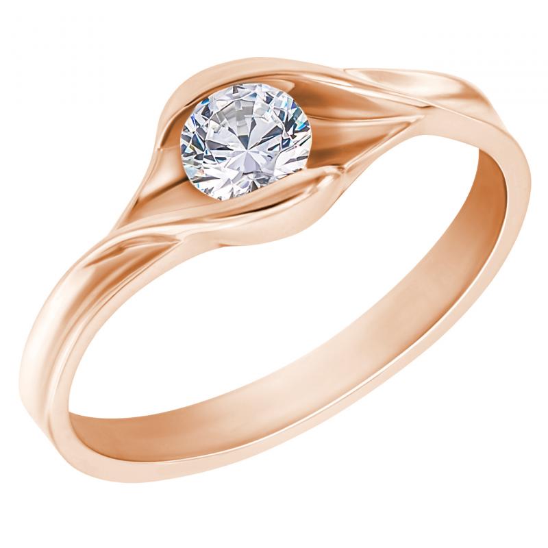 Prsten z růžového zlata 64910