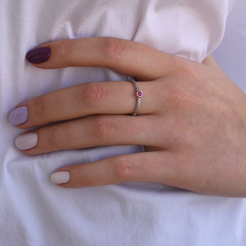 Stříbrný prsten 65560