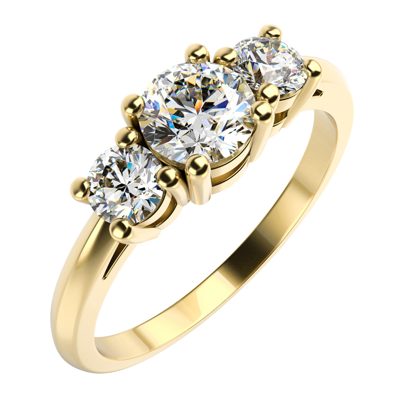 Diamantový zlatý prsten Rita