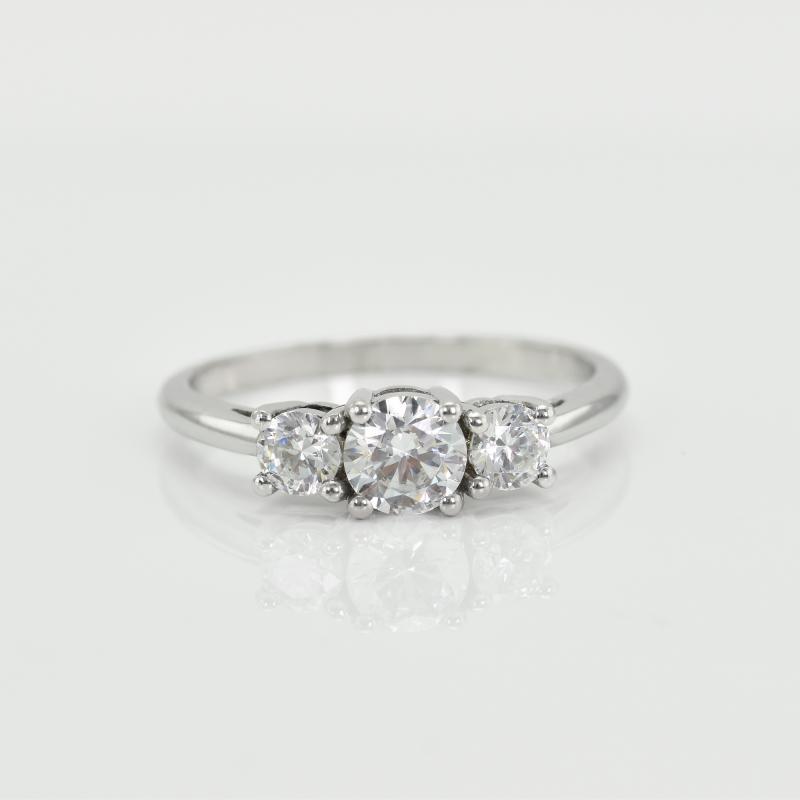 Diamantový zlatý prsten z bílého zlata 66100