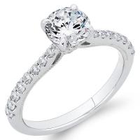 Zásnubní prsten s moissanitem a lab-grown diamanty Rosalie