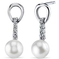 Elegantní perlové náušnice ze stříbra Drewia