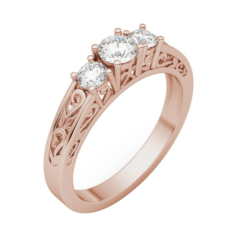 Zlatý diamantový prsten Lariah 7120