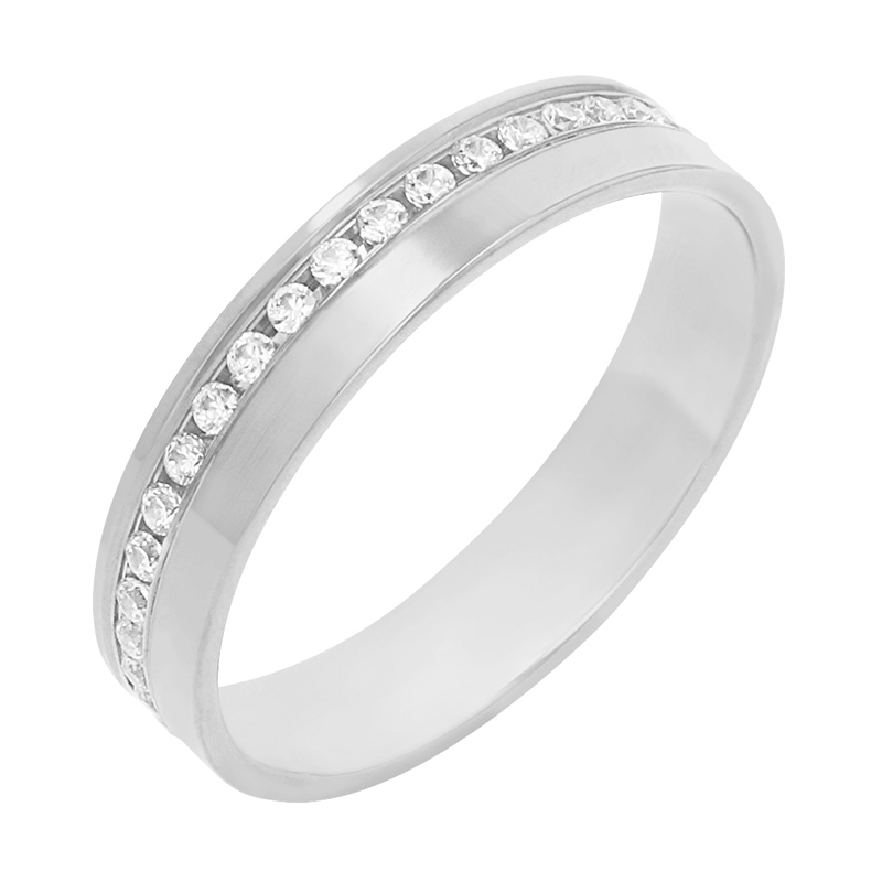Dámský snubní prsten z bílého zlata 78110