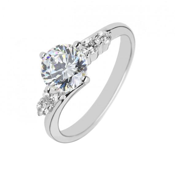 Platinový prsten s diamanty Sascha