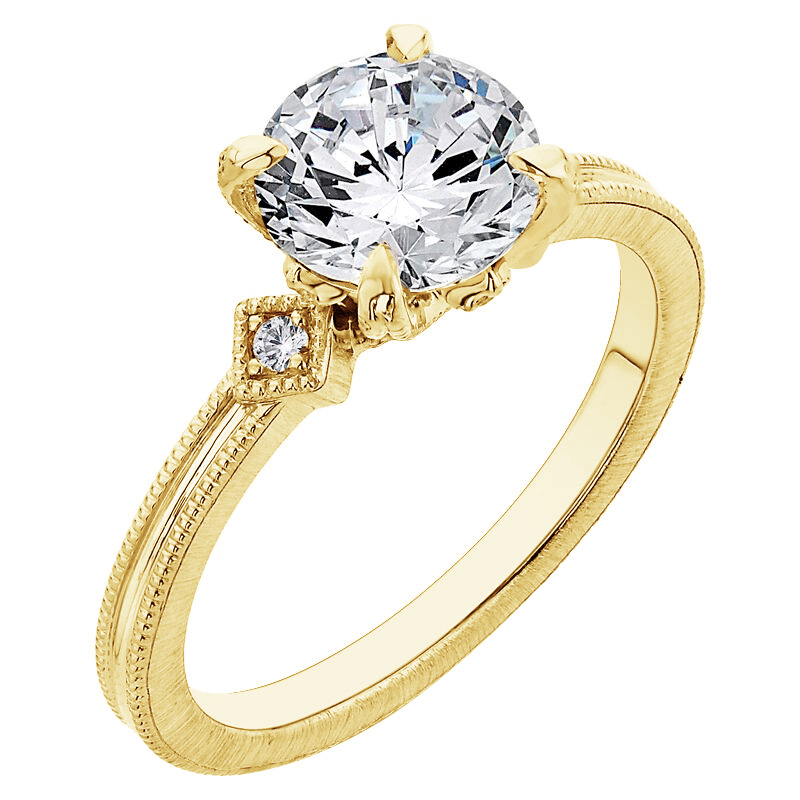 Zlatý diamantový prsten pro zásnuby 79350
