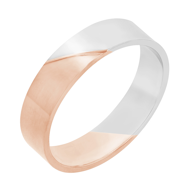 Pánský snubní prsten z růžového zlata 80380