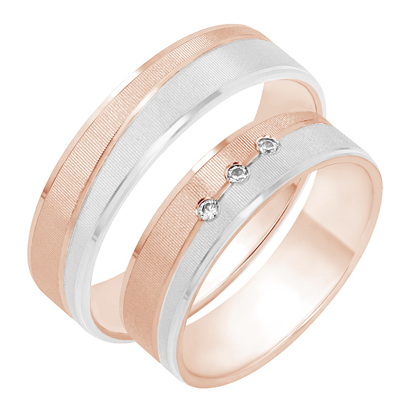 Snubní prsteny z růžového zlata 80400