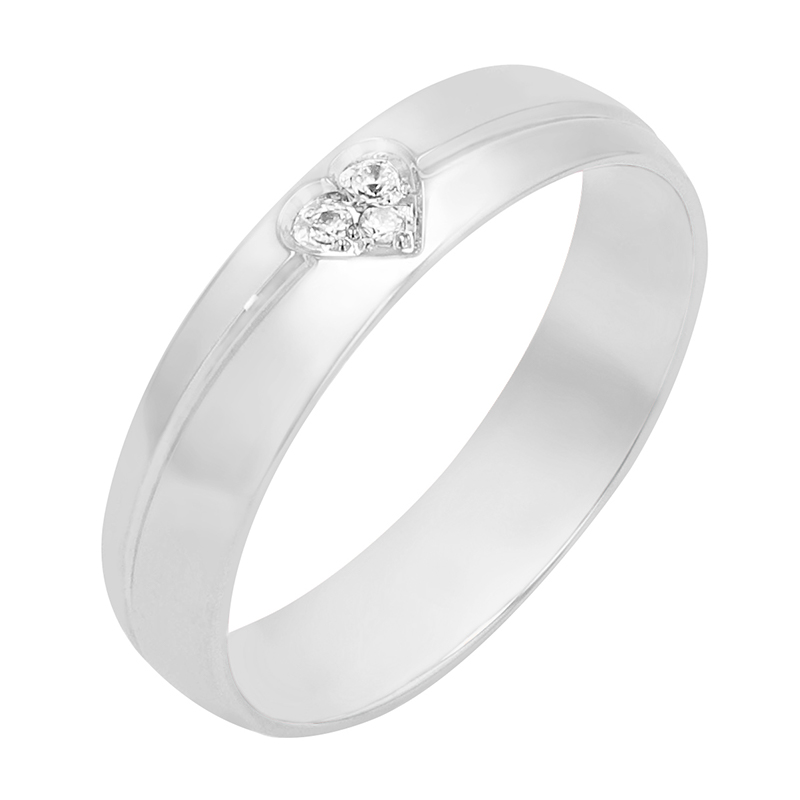 Dámský prsten z bílého zlata 80470