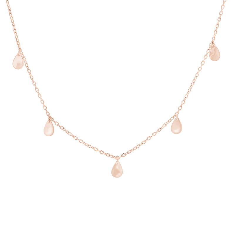 Stříbrný náhrdelník s drobnými kapkami Lucie 82130