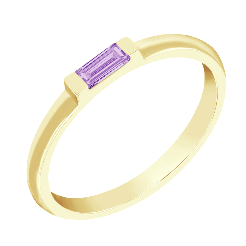 Zlatý prsten s ametystem 82410