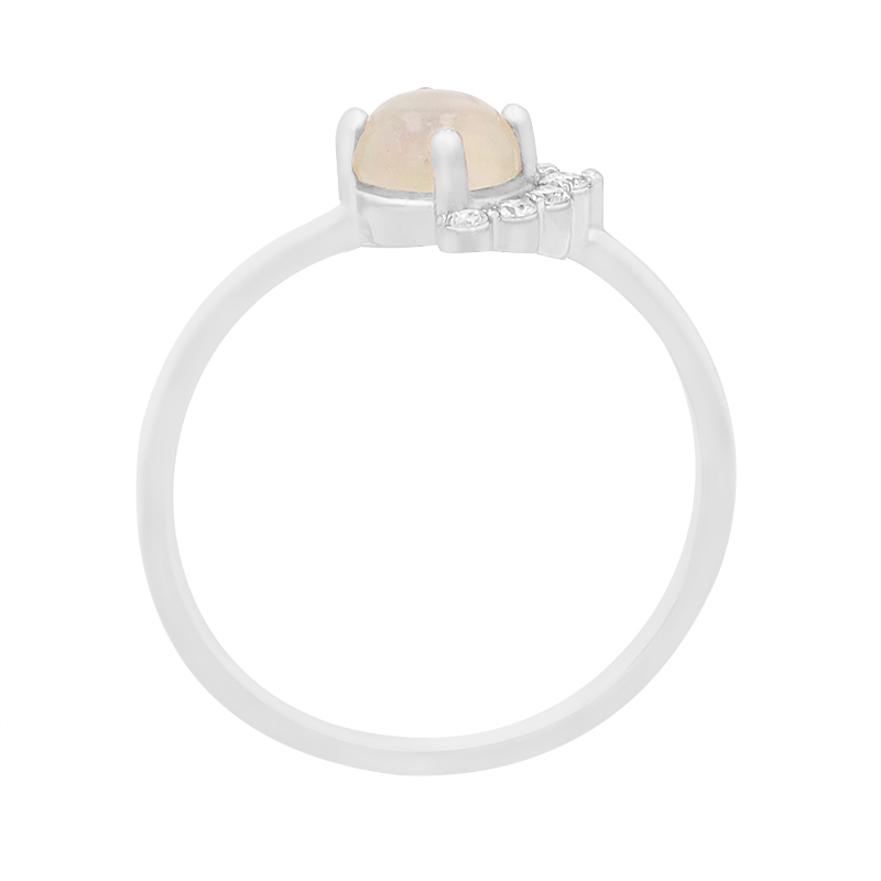 Drahokamový prsten z bílého zlata 82610