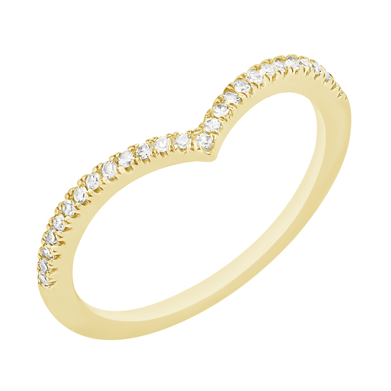 Diamantový vykrojený prsten ze žlutého zlata 83000