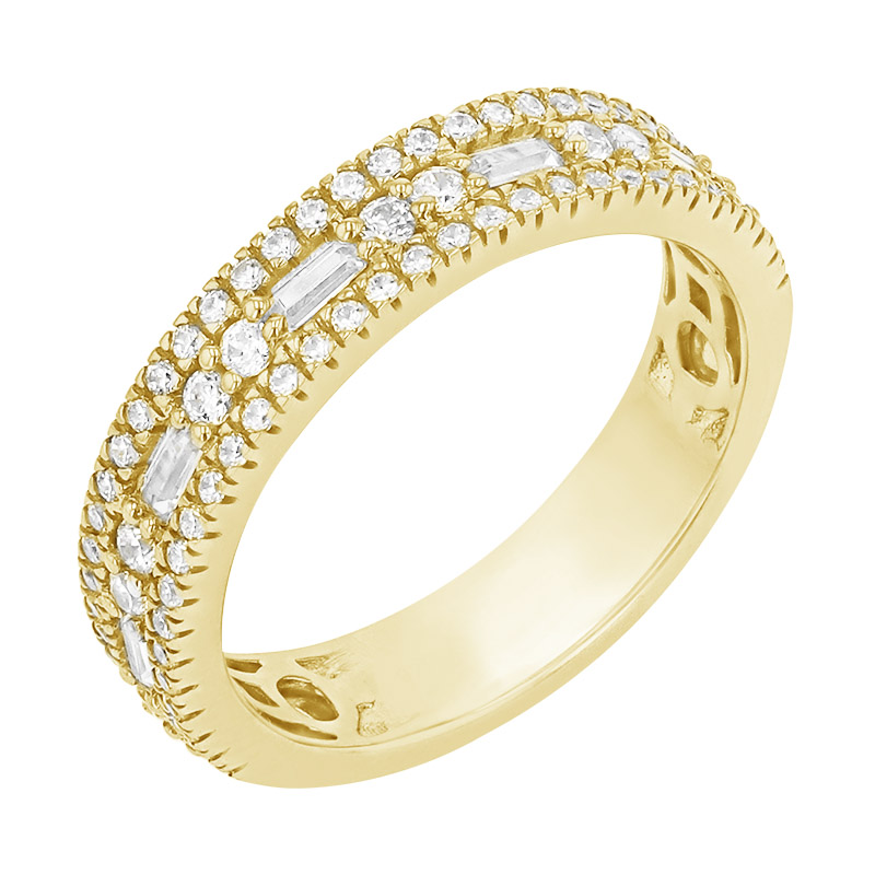 Luxusní half eternity prsten s diamanty 84300