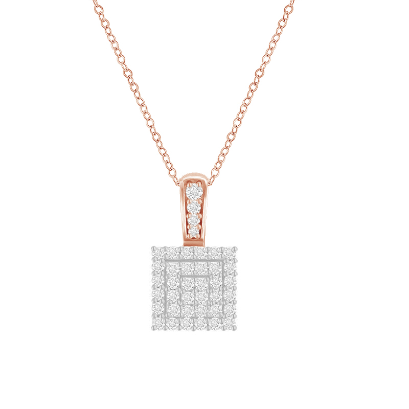 Diamantový čtvercový náhrdelník Quilla 88700
