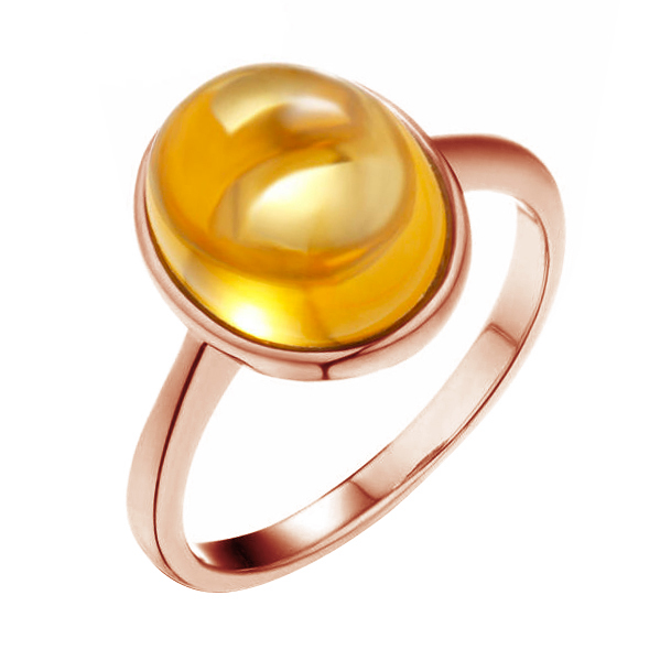 Zlatý citrínový prsten 88810