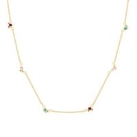 Cluster náhrdelník s barevnými drahokamy Ditte