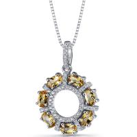 Stříbrný náhrdelník plný citrínů Janis