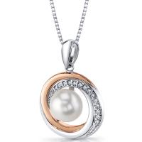 Stříbrný náhrdelník s perlou Katinas