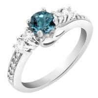 Romantický stříbrný prsten s londýnským topazem Tereza
