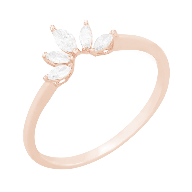 Diamantový prsten z růžového zlata 94420
