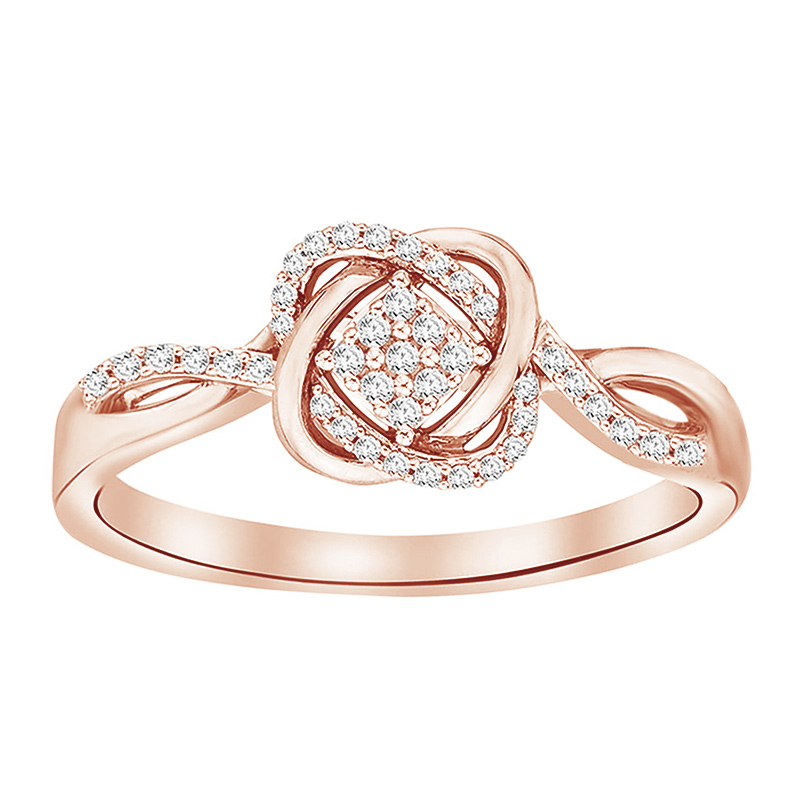 Prsten z růžového zlata 95040