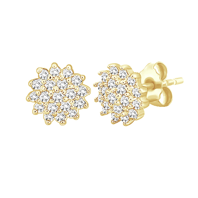 Zlaté květy s diamanty 95080