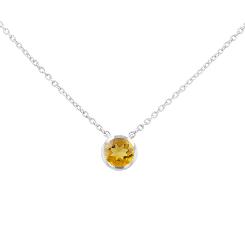 Zlatý náhrdelník s citrínem Aldora 97930