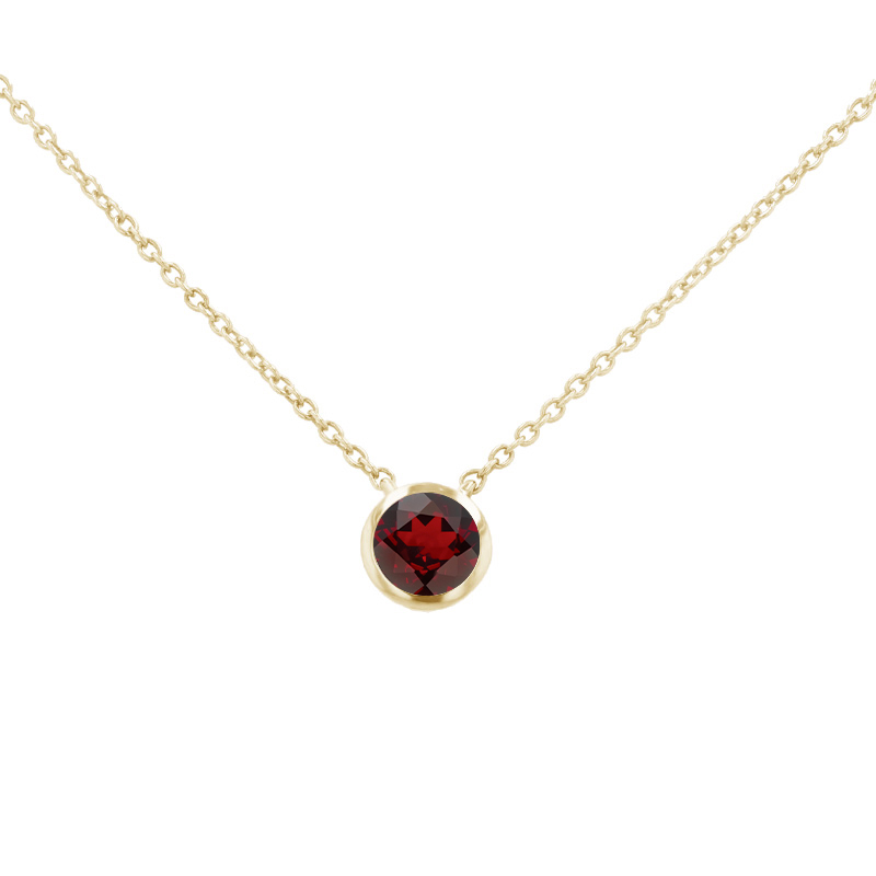 Zlatý náhrdelník s granátem Lydell 97940
