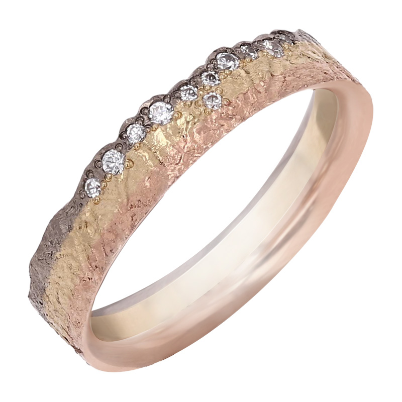 Unikátní snubní prsteny ze zlata s diamanty Diame 98600