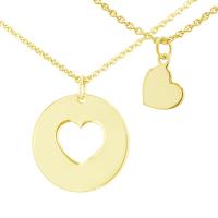 Set stříbrných náhrdelníků ve tvaru srdce pro dva Elly