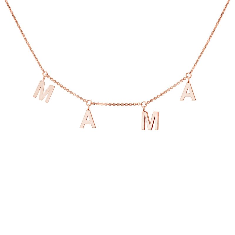 Stříbrný náhrdelník s písmenky Mama 99630