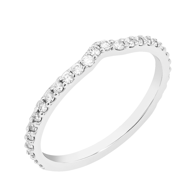 Eternity prsten s lab-grown diamanty a pánský plochý prsten Brogan 100131