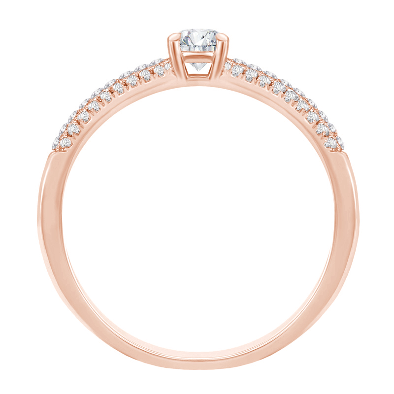Zásnubní prsten s moissanitem a diamanty Kristen 100261