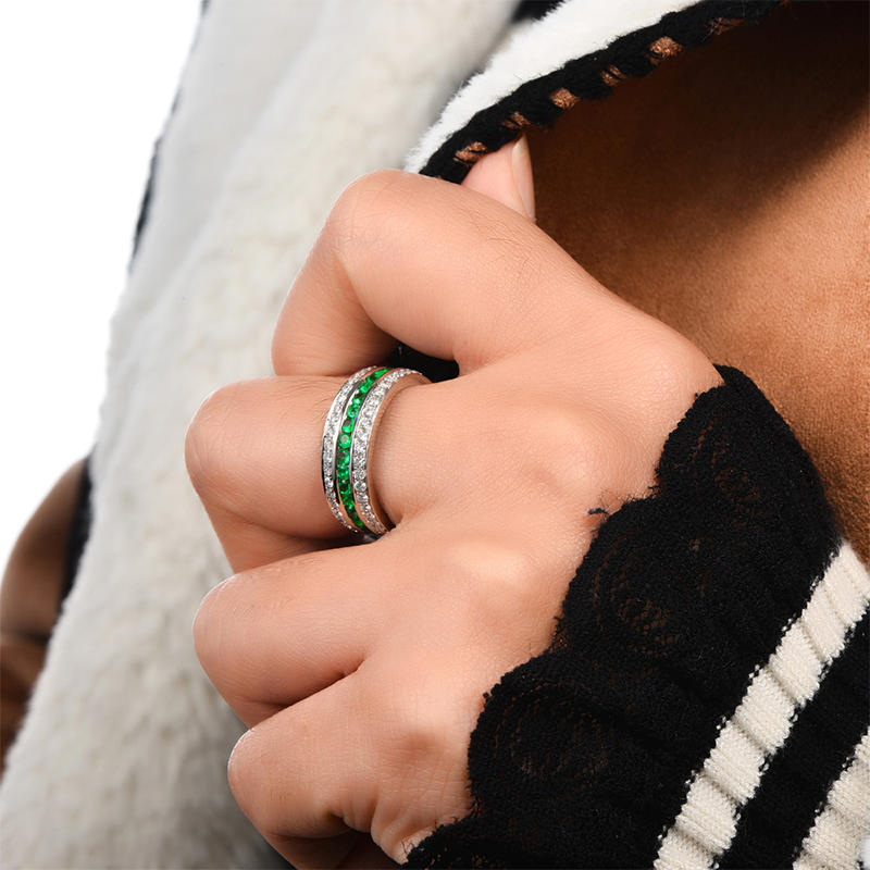 Luxusní prsten se smaragdy 10091