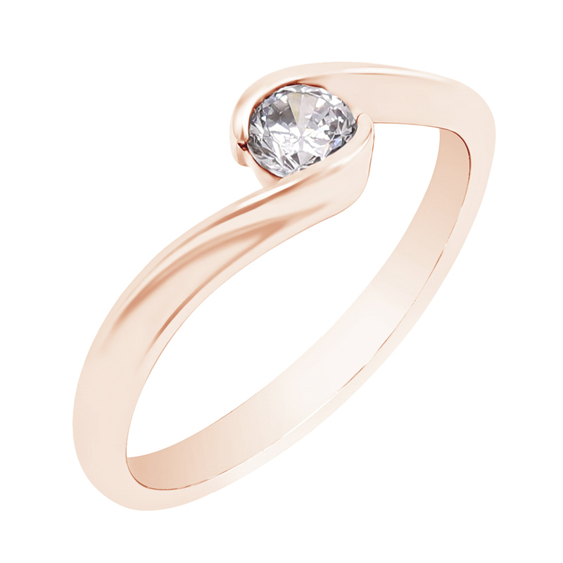 Zásnubní prsten s moissanitem Yadu 101701