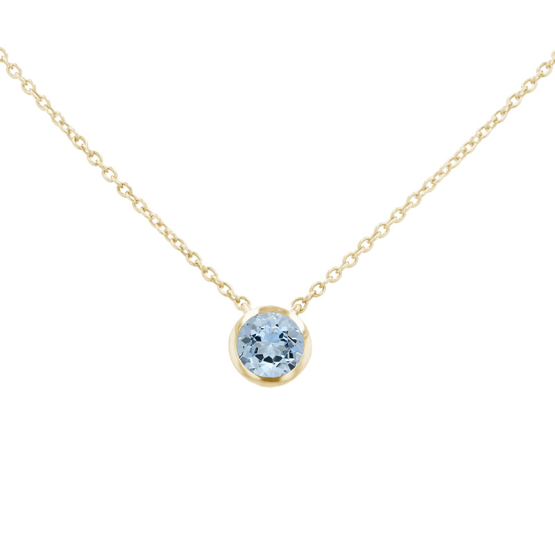 Stříbrný náhrdelník s akvamarínem Jonie 103831